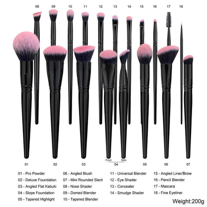18 SET LUXURIOUS ADORE MAKEUP BRUSHES