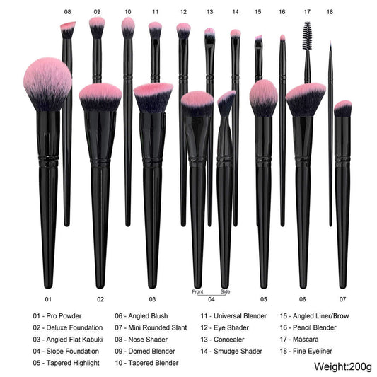 18 SET LUXURIOUS ADORE MAKEUP BRUSHES