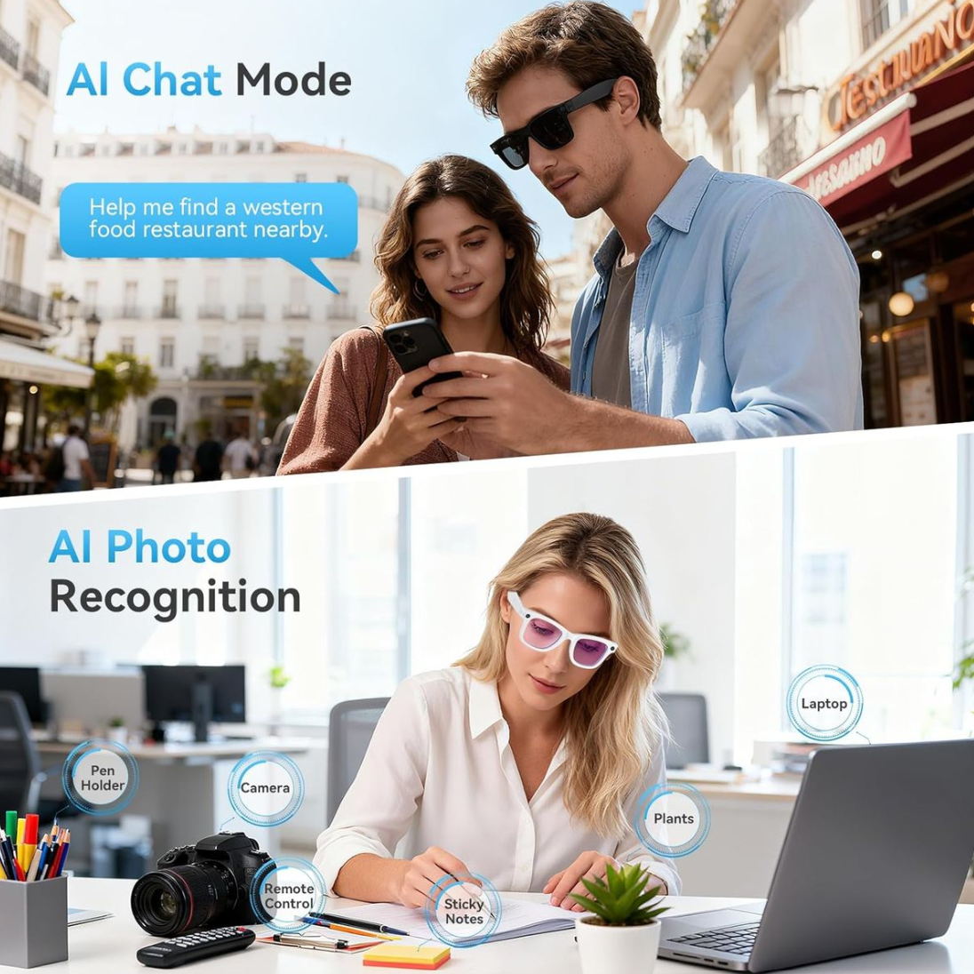 8K Camera Recording Smart AI Glasses