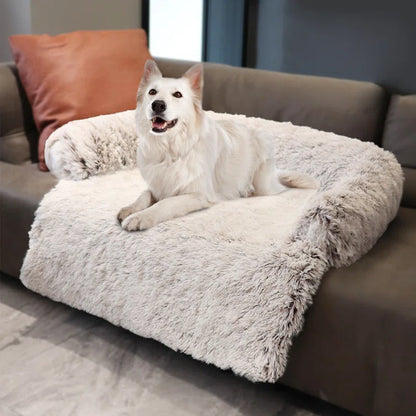 DOG SOFA-BED & MAT. PLUSH FAMILY DOG COUCH COVER