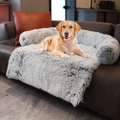 DOG SOFA-BED & MAT. PLUSH FAMILY DOG COUCH COVER