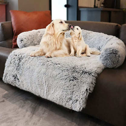 DOG SOFA-BED & MAT. PLUSH FAMILY DOG COUCH COVER